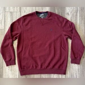 Izod Men XL Burgundy Pullover Advantage Performance Stretch Crewneck Sweatshirt